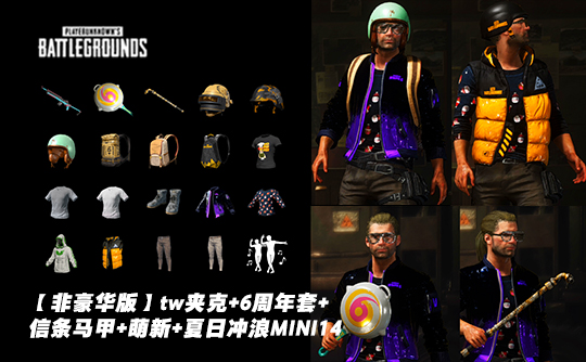 【非豪华版】tw夹克+6周年套+信条马甲+萌新+夏日冲浪MINI14成品号