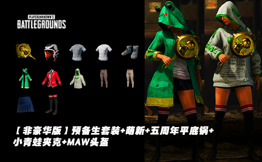 【非豪华版】预备生套装+萌新+五周年平底锅+小青蛙夹克+MAW头盔成品号